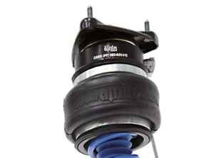 LiftSystem for front axle upgrade kit by CARGRAPHIC raising the body by 55mm